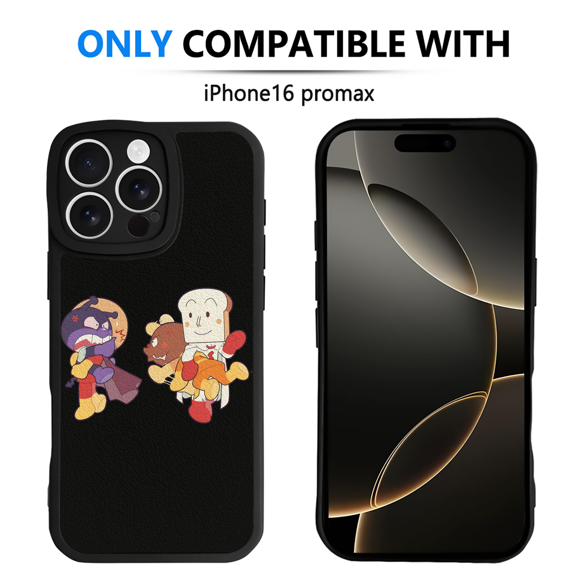 （画像用） アンパンマン Anpanman 【iPhone 16シリーズ対応】シリコンスマホケース（レザー調） 材質：シリコン
